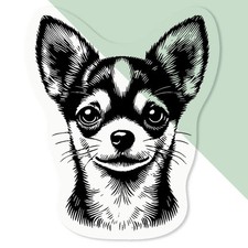 Adesivi decalcomanie trasparenti 'Chihuahua' (DC048551)