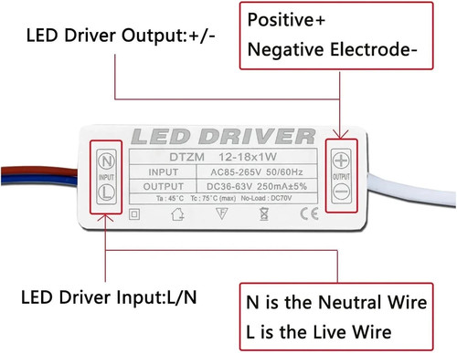 Driver 18w ricambio - driver, 12-18w