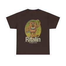 T-shirt Ritalin Uomo 1975 Metilfenidato Pubblicità Logo