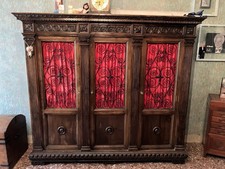 STUDIO ANTICO COMPLETO SCIVANIA LIBRERIA ETARGE' CASSAPANCA POLTRONE SAVONAROLA