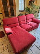 Divano due sedute + chaiselongue colore bordeaux