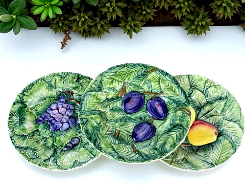 Set tre piatti foglie - piatti, 8”