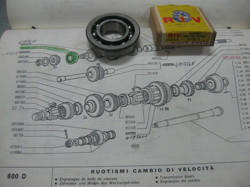Cuscinetto cambio fiat 600 - cuscinetto, d