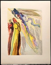 Salvador Dalì - Xilografia originale - Illustrazione Divina commedia 1963