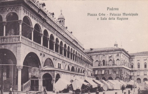 Cartolina padova piazza - cartolina, di
