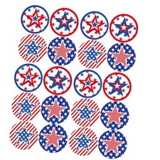  500pz Etichetta Sigillante Colorata Autoadesiva Forma Tonda Design Stella Adesivi