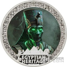 Moneta argento OSIRIS patrimonio egiziano 1 oz 10$ Liberia 2025