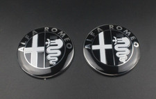 2x New Black 74mm ALFA ROMEO