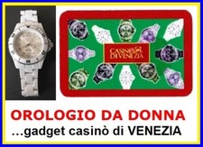 OROLOGIO DA DONNA BIANCO - RARO GADGET DEL CASINÒ MUNICIPALE DI VENEZIA