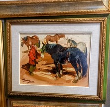 Quadro olio Basso Ragni