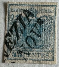 Lombardo Veneto 1850 n. 17b Coste verticali - Usato. Cat. Sassone € 1.500,00