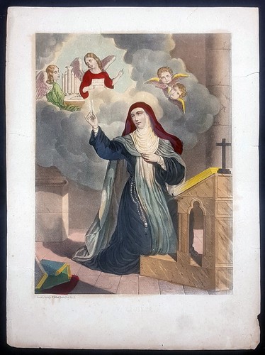 Stampa antica santa - stampa, cecilia