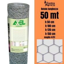 RETE metallica elettrosaldata zincata per recinzione da h 50 100 x50mt maglia 51