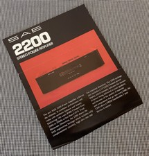 SAE 2200 STEREO POWER AMPLIFIER ORIGINAL INFO/ADVERTISEMENT PAGE J0751