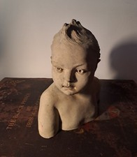 Scultura Antica. Busto di bambino in terracotta, cm 24; inizi '900
