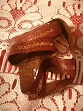 Ruban Dolce Gabbana Rouge Doré 1 m 20 Neuf Et Authentique