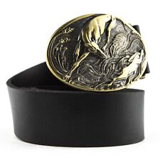 Cintura in pelle con fibbia in