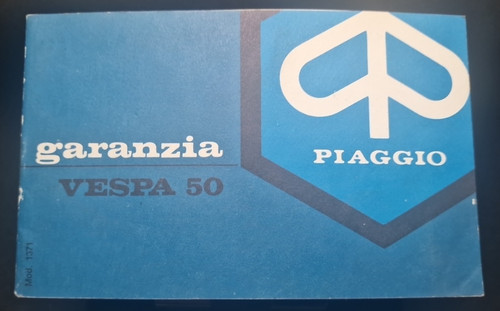 Libretto garanzia vespa - libretto, 50