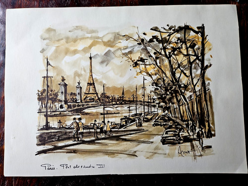 Arno acquerello francese anni - arno,