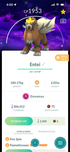 Shiny dynamax entei - dynamax,
