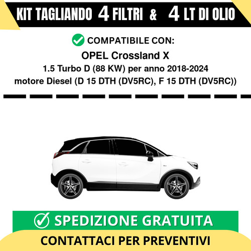 Tagliando per opel crossland - tagliando,
