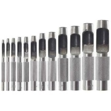 SET 12  PZ PUNZONI FUSTELLE PER CUOIO - FUSTELLA