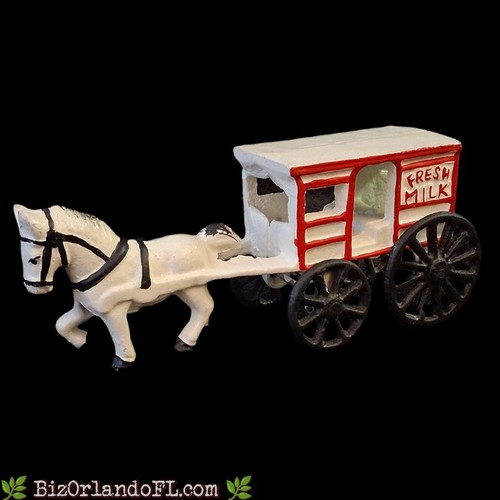 Vintage carrello latte fresco - latte,