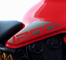 ADESIVO ADESIVI DUCATI FIANCATE SERBATOIO MONSTER 1200 GRIGIO ANTRACE ANTI BOLLE
