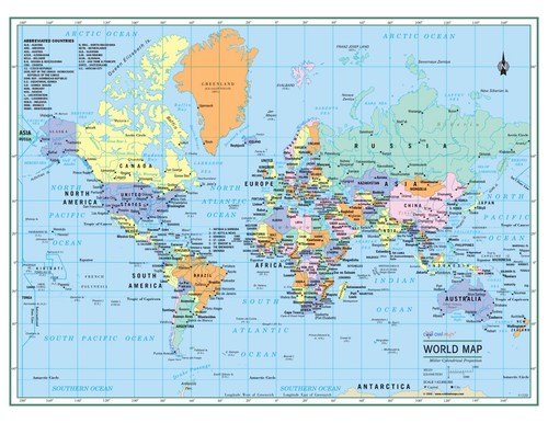 Poster politico mappa - , da
