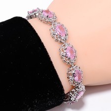 Zaffiro rosa bracciale - zaffiro,
