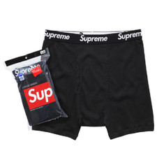 Supreme Hanes Boxer Briefs - Black - Medium - 1 Paio - SPEDIZIONE IN 12/24 ORE