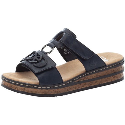 Rieker ciabatta blu - , zeppa