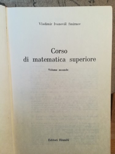 Corso matematica superiore - di,