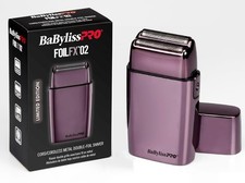 BaByliss PRO FX02 Rasoio in Metallo Doppia Lamina, Cavo VIOLA FXFS2P / Elettrico Senza Fili