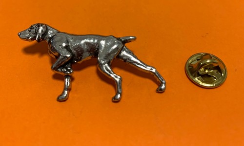 Pointer dog pewter - silver, pin