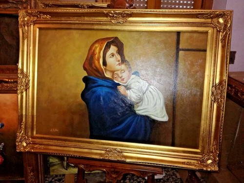 Olio tela madonna del - olio, tela"madonna