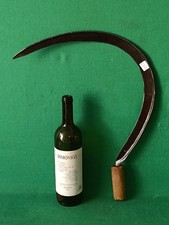 ANTICA FALCE CONTADINA N° 6 IN FERRO BATTUTO E FORGIATO PRIMI '900. CX27