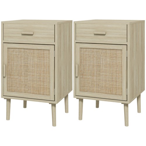 Homcom set comodini con - set,