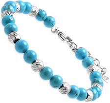 - Bracciale Con Significato Pietre Naturali Diversi Colori E Sfere Acciaio Sfacc