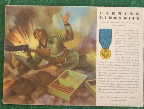 Cartolina medaglia oro - medaglia, valore