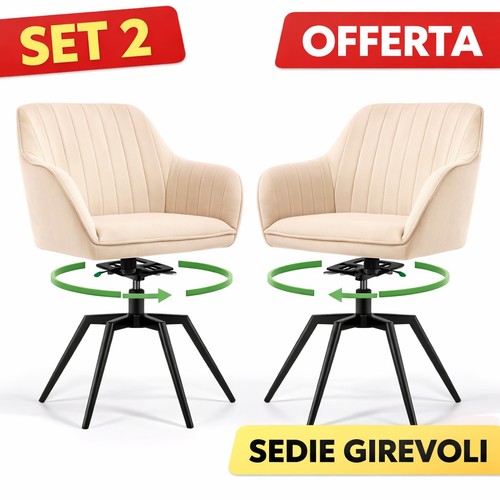 Set sedie girevoli - 2,