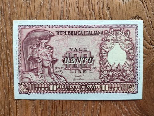 100 lire italia elmata - 100,