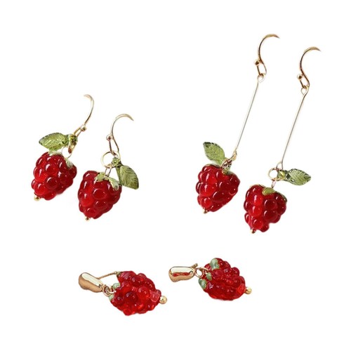 Orecchini lampone - lampone,