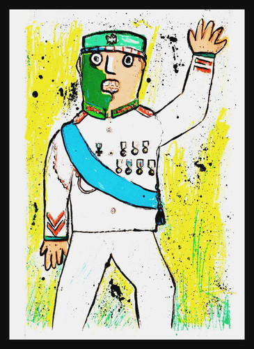Enrico baj litografia - baj, - litografia 