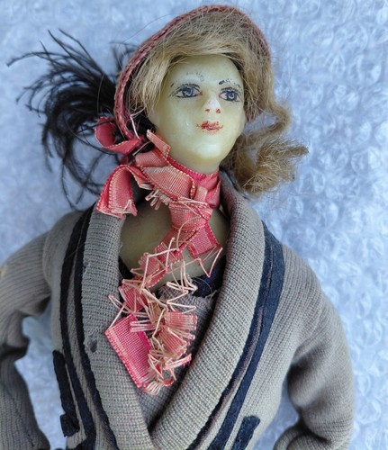Poupée ancienne lady cire - ancienne,