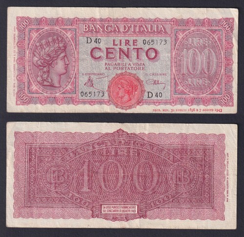 Banconota italia 100 lire - banconota,