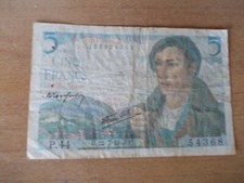 french banknotes 5 francs