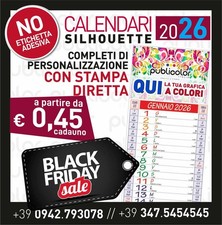 CALENDARI OLANDESI SILHOUETTE
