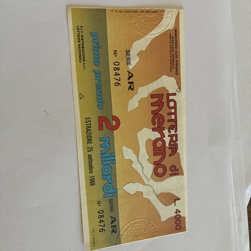 Biglietto lotteria nazionale - biglietto,