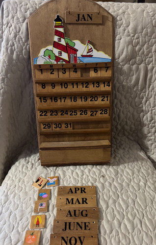 Calendario perpetuo legno - calendario,